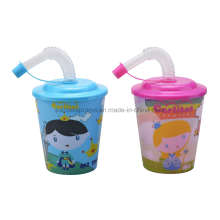 3D Plastic Stadium Tumbler Lenticular Cup with Lid & Straw